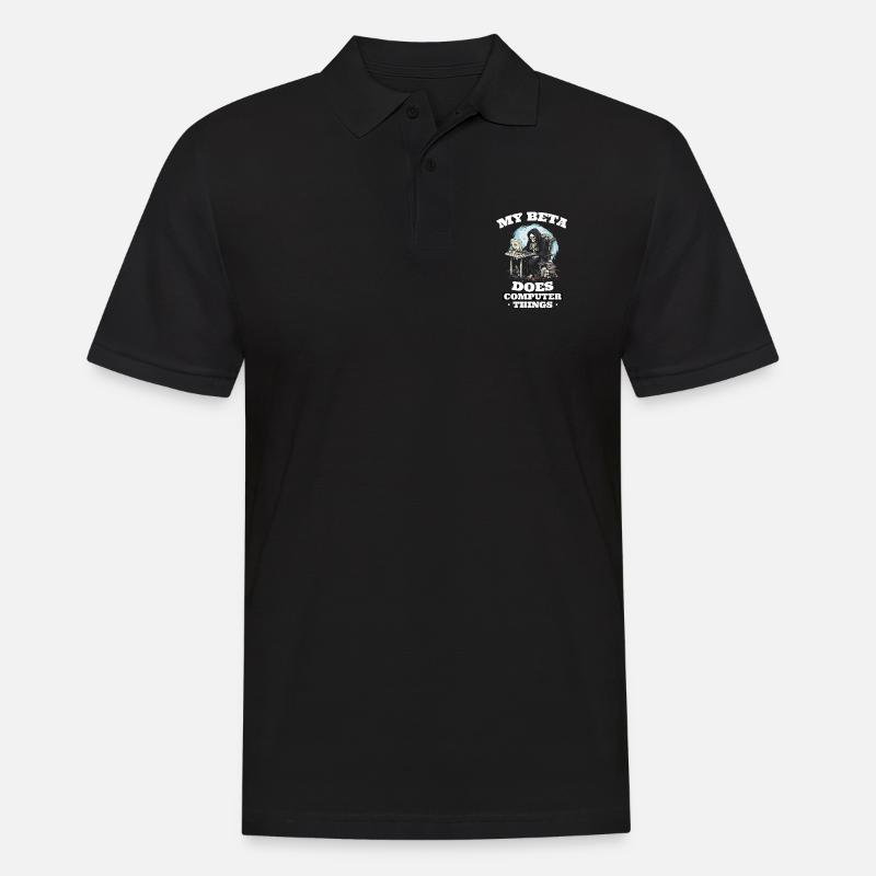 Min beta gør computer ting programmører - Herre poloshirt - sort
