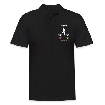 Mein SUP ruft an - ich muss los - Spruch - Männer Poloshirt - Schwarz - Vorne - Kai (181cm)