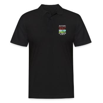 Heißeste Golf-Witwe - Männer Poloshirt - Schwarz - Vorne - Kai (181cm)