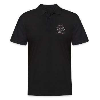 Kein Erfolg, Versuch Es Noch Zwei Mal - Männer Poloshirt - Schwarz - Vorne - Kai (181cm)