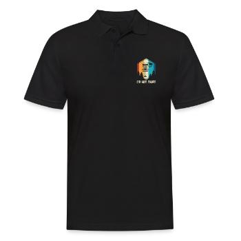 I'd Hit the Disc Disc Golf Disc - Men's Polo Shirt - black - Front - Kai (181cm)