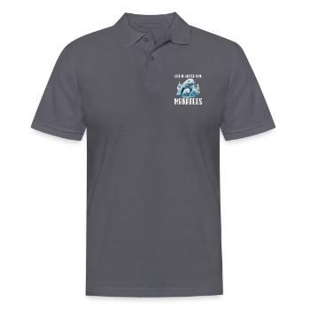 La vie est meilleure avec les lamantins, les animaux aquatiques - Polo Homme - charbon - Devant - Nico (186cm)