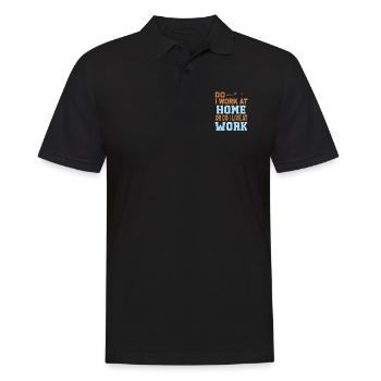 Do I work at home or do I live at work - Men's Polo Shirt - black - Front - Kai (181cm)