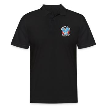 Bauchschmerzen Überlebender Stark und Tapfer - Männer Poloshirt - Schwarz - Vorne - Kai (181cm)