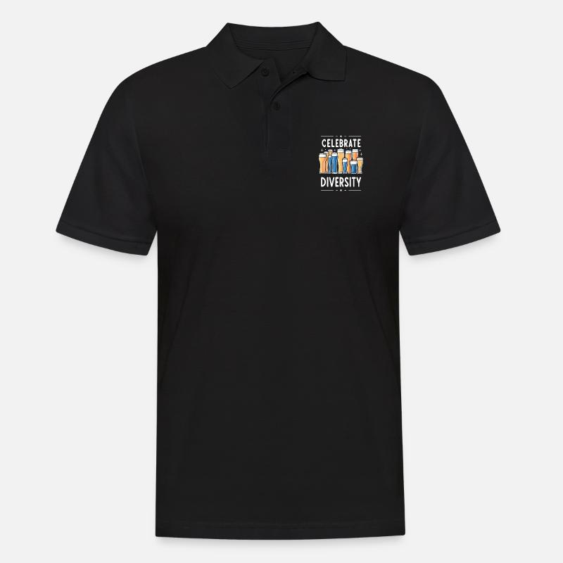 Feiern Sie die Vielfalt - Männer Poloshirt - Schwarz