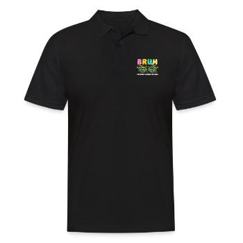 Bruh Formerly Known As Mom - Fun Retro Brillen - Männer Poloshirt - Schwarz - Vorne - Kai (181cm)