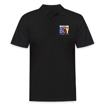 Ringender Junge - Männer Poloshirt - Schwarz - Vorne - Kai (181cm)