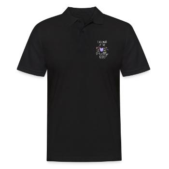Ich will nur all die hübschen Steine - Männer Poloshirt - Schwarz - Vorne - Kai (181cm)