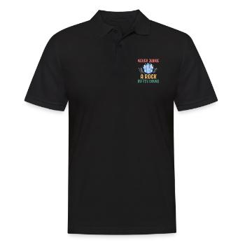 Beurteile einen Stein nie nach seiner Hülle - Männer Poloshirt - Schwarz - Vorne - Kai (181cm)