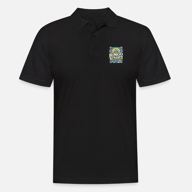 Bingo Buddies - Männer Poloshirt - Schwarz