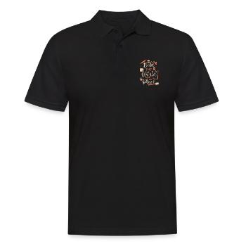 Bake The World A Better Place – Baking for a - Men's Polo Shirt - black - Front - Kai (181cm)