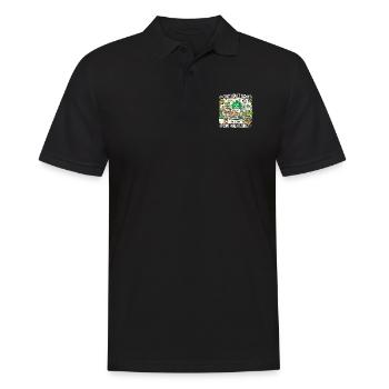 Ich kann heute nicht erwachsen werden, ich bin in - Männer Poloshirt - Schwarz - Vorne - Kai (181cm)