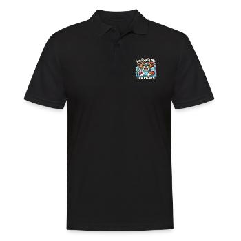 Mein Hund ist mein Co-Pilot - Männer Poloshirt - Schwarz - Vorne - Kai (181cm)