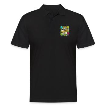 Es ist immer Pickleball-Saison - Männer Poloshirt - Schwarz - Vorne - Kai (181cm)