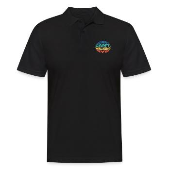 Message coloré : Désolé, je ne peux pas. À pied, au revoir - Polo Homme - noir - Devant - Kai (181cm)
