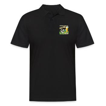 Wochenendvorhersage: Golfen mit einer Chance auf - Männer Poloshirt - Schwarz - Vorne - Kai (181cm)