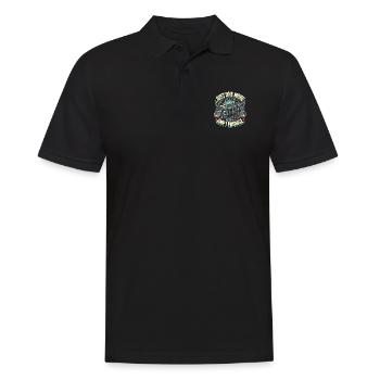 Nur noch eine Ampel, versprochen - Männer Poloshirt - Schwarz - Vorne - Kai (181cm)