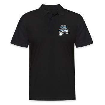 Es Gibt Nichts, Was Ich Nicht Kann, Außer Das - Männer Poloshirt - Schwarz - Vorne - Kai (181cm)
