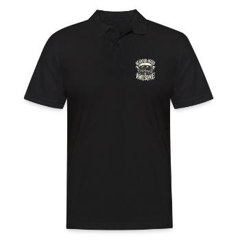 Bearded Inked & Awesome - Männer Poloshirt - Schwarz - Vorne - Kai (181cm)