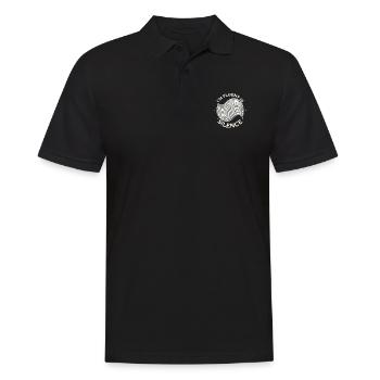 Ich bin fließend in Stille - Männer Poloshirt - Schwarz - Vorne - Kai (181cm)