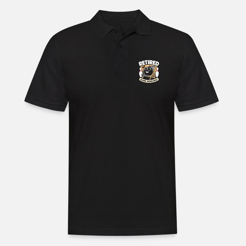 Bowling im Ruhestand - Männer Poloshirt - Schwarz
