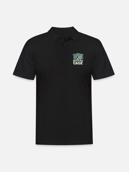 In einem Käfig aufgezogen - Männer Poloshirt - Schwarz