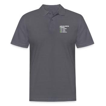 Krankenhaus Checkliste Lustig Genesung Humor - Männer Poloshirt - Anthrazit - Vorne - Nico (186cm)