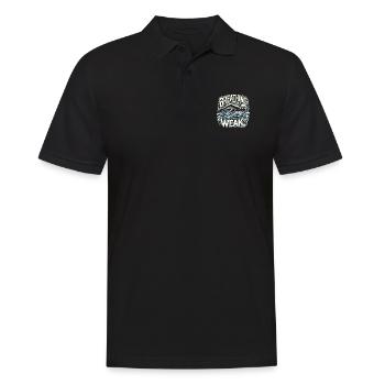 Atmen ist für die Schwachen - Männer Poloshirt - Schwarz - Vorne - Kai (181cm)
