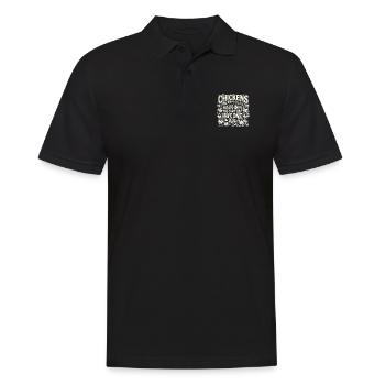 Hühner sind wie Kartoffelchips - man kann nicht - Männer Poloshirt - Schwarz - Vorne - Kai (181cm)