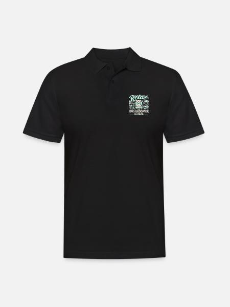 Entspannen Sie sich Der Hundefriseur ist da - Männer Poloshirt - Schwarz