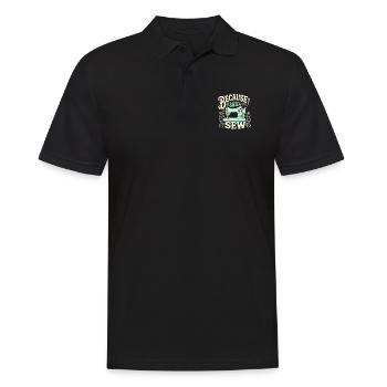 Weil ich Nähen gesagt habe - Männer Poloshirt - Schwarz - Vorne - Kai (181cm)