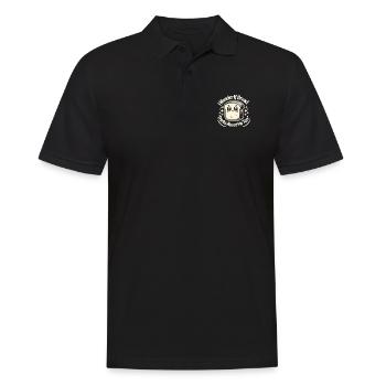 Ich frage mich, ob das Brot auch an mich denkt - Männer Poloshirt - Schwarz - Vorne - Kai (181cm)