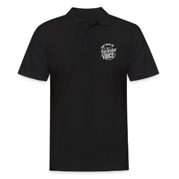 Zwingen Sie mich nicht, meine Flugbegleiter-Stimme - Männer Poloshirt - Schwarz - Vorne - Kai (181cm)