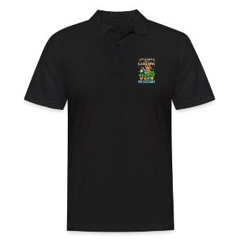 Ich bin so aufgeregt über Gartenarbeit, dass ich - Männer Poloshirt - Schwarz - Vorne - Kai (181cm)