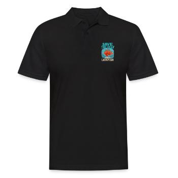 Rettet das Riff Esst einen Rotfeuerfisch - Männer Poloshirt - Schwarz - Vorne - Kai (181cm)