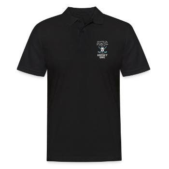 Lass dich vom hübschen Gesicht nicht täuschen, ich - Männer Poloshirt - Schwarz - Vorne - Kai (181cm)