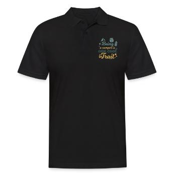 I am a camper - Men's Polo Shirt - black - Front - Kai (181cm)