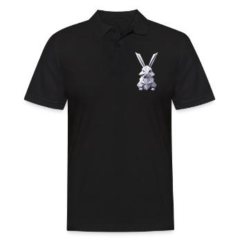 Origami Hase - Männer Poloshirt - Schwarz - Vorne - Kai (181cm)