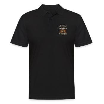My Camera and my Dog Photographer and Dog Owner - Men's Polo Shirt - black - Front - Kai (181cm)
