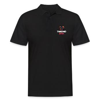 Thaïlande 2024 Vacances Voyage Coloré - Polo Homme - noir - Devant - Kai (181cm)