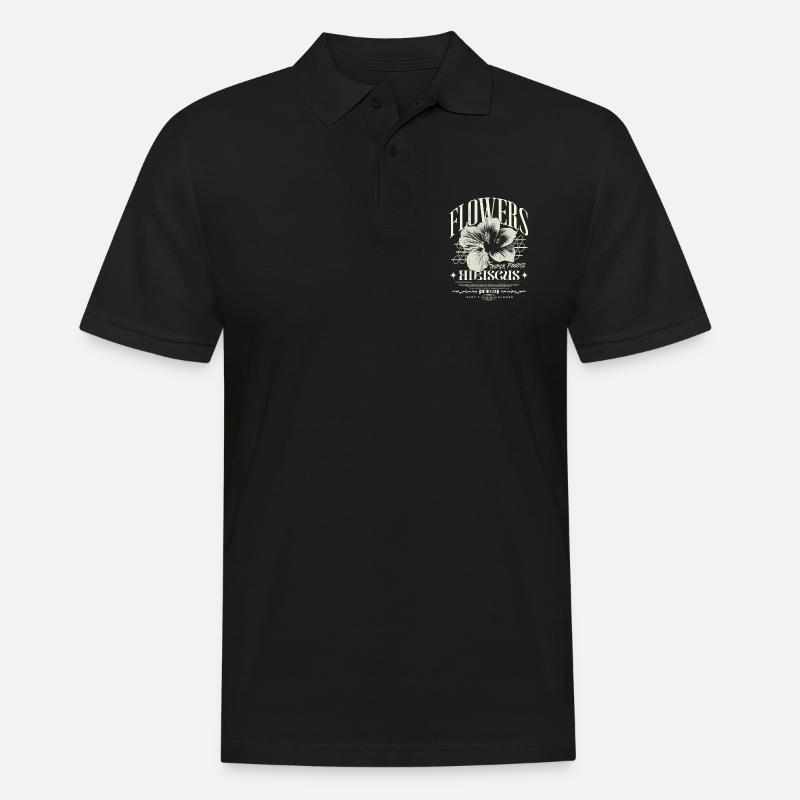 Fleur d’hibiscus Fleur d’hibiscus - Polo Homme - noir