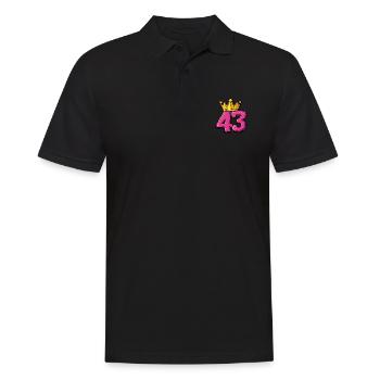 43 Numéro Jersey Couronne - Polo Homme - noir - Devant - Kai (181cm)