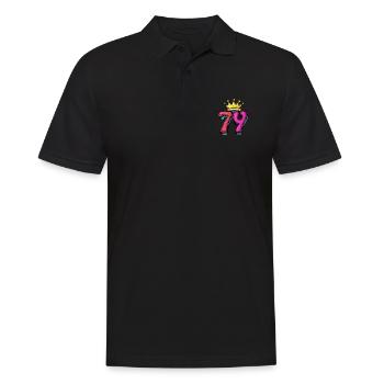 79 Numéro Jersey Couronne - Polo Homme - noir - Devant - Kai (181cm)