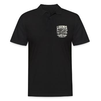 1995 Vintage Born Legends Birthday Motorcycle - Men's Polo Shirt - black - Front - Kai (181cm)