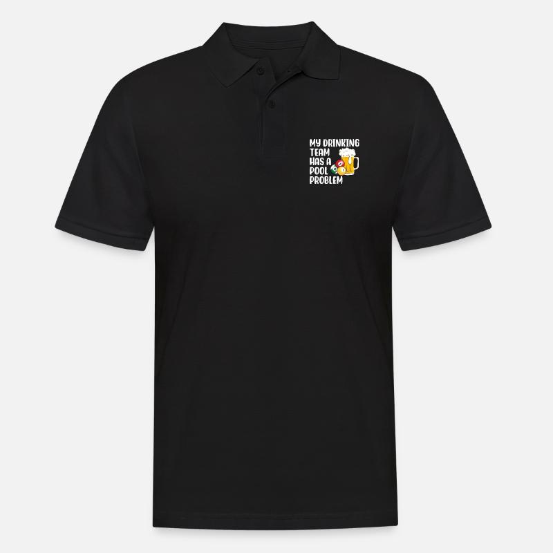 Mein Trinker-Team hat ein Pool-Problem - Männer Poloshirt - Schwarz