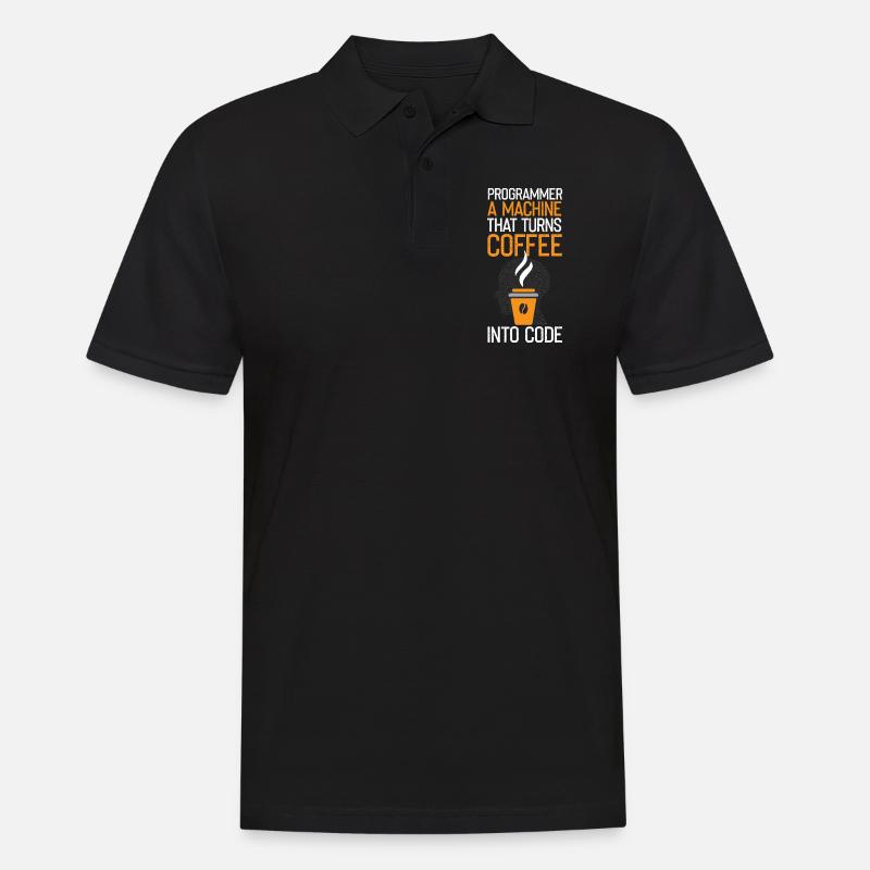 Lustiger Programmierer Spruch - Männer Poloshirt - Schwarz
