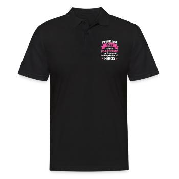 Au 8ème jour Dieu créa les infirmières - Polo Homme - noir - Devant - Kai (181cm)