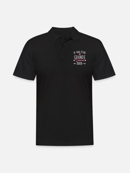 Je Vais Être Grande Sœur 2023 - Polo Homme - noir