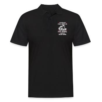 Je Suis Un Papa Routier C'est Comme Un Papa - Polo Homme - noir - Devant - Kai (181cm)