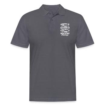 Mission papa accomplie être papy nouveau challenge - Polo Homme - charbon - Devant - Nico (186cm)
